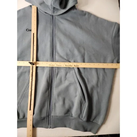 Comfrt Cloud Zip Hoodie Unisex Large Blue Willow Full Zip Oversized - Picture 5 of 9